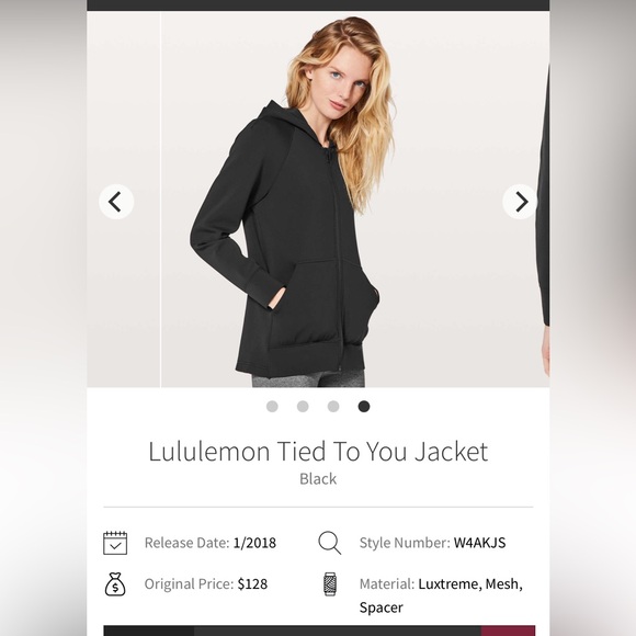 🍋Women’s Lululemon Tied to You Jacket size 6, black🍋 - Picture 3 of 16